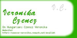 veronika czencz business card